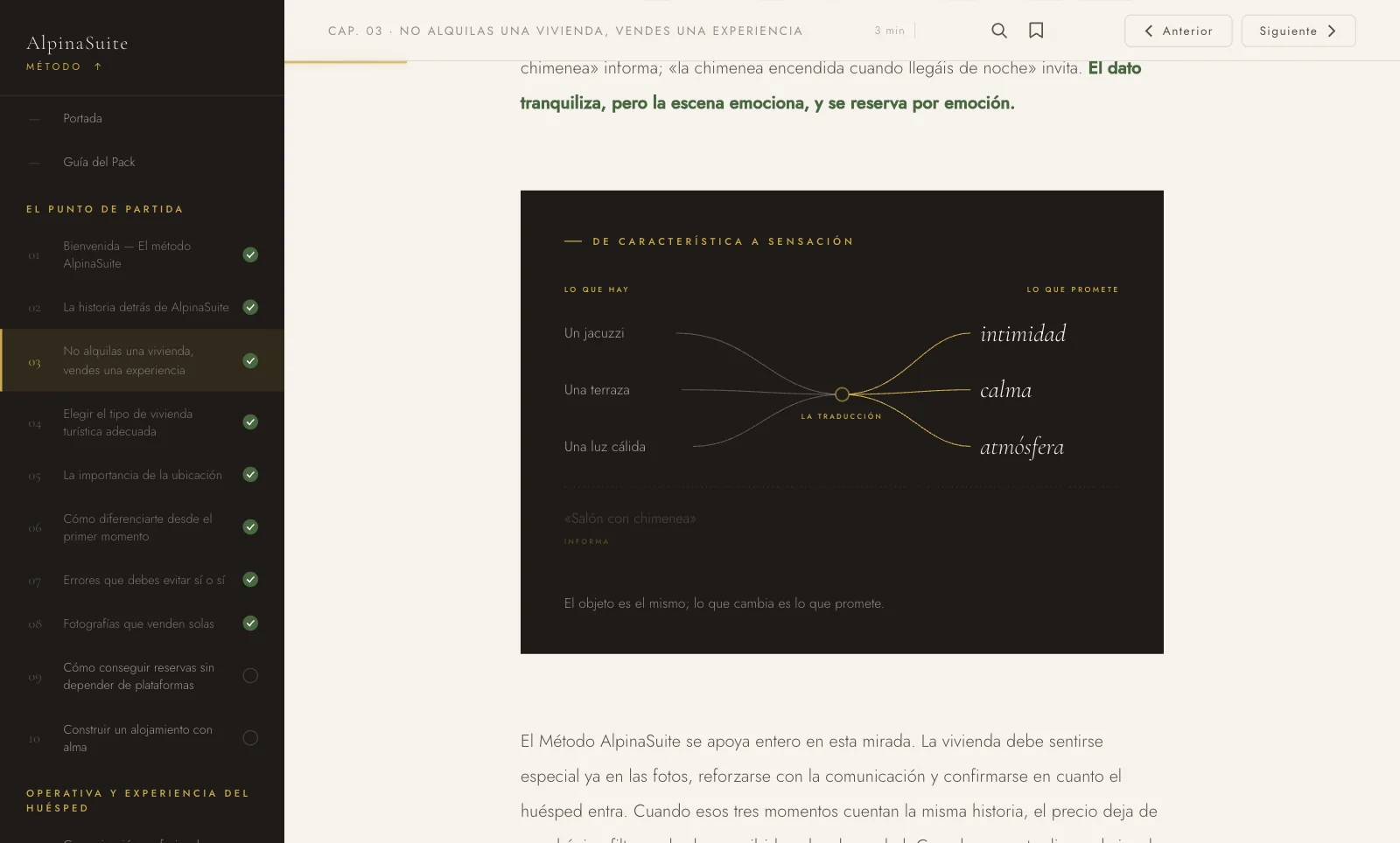 Capítulo 3 · de característica a sensación: lo que hay frente a lo que promete